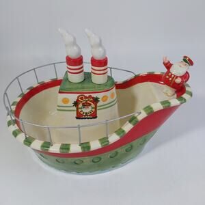 Department 56- Santa Cruise Ship Spreader Set, (9.5") #51346‎ (Read Desc.)